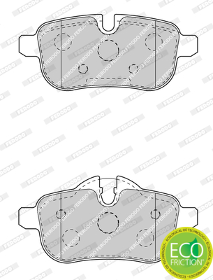 Комплект тормозных колодок, дисковый тормоз - FDB4401 FERODO