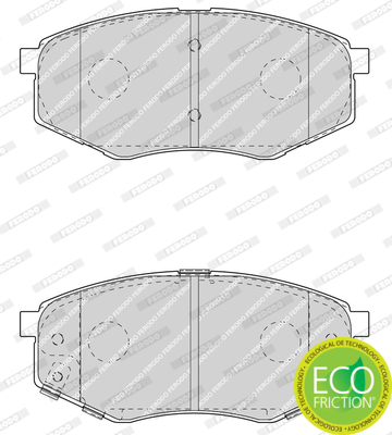 Комплект тормозных колодок, дисковый тормоз - FDB4447 FERODO