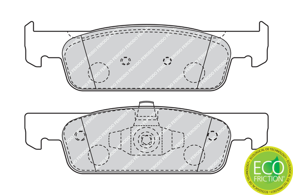 Brake Pad Set, disc brake - FDB4615 FERODO