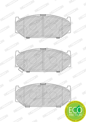 Комплект тормозных колодок, дисковый тормоз - FDB4705 FERODO