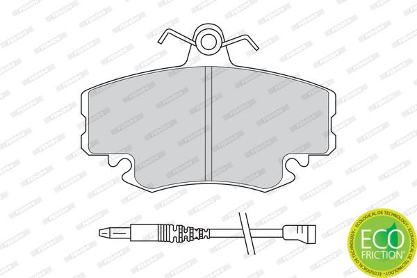 Brake Pad Set, disc brake - FDB845 FERODO