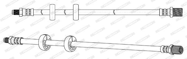 Flessibile del freno - FHY2795 FERODO