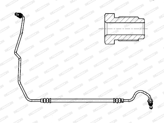 Flessibile del freno - FHY3354 FERODO
