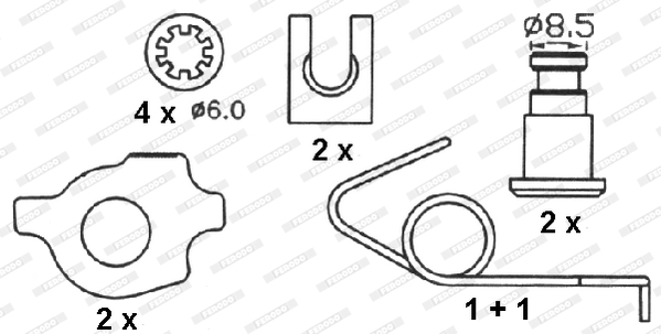 Kit ganasce freno - FSB232 FERODO