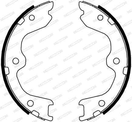 Brake Shoe Set, parking brake - FSB4005 FERODO