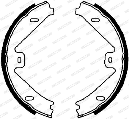 Brake Shoe Set, parking brake - FSB4026 FERODO