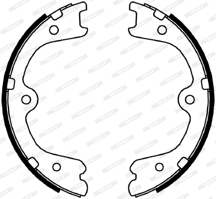 Brake Shoe Set, parking brake - FSB4054 FERODO