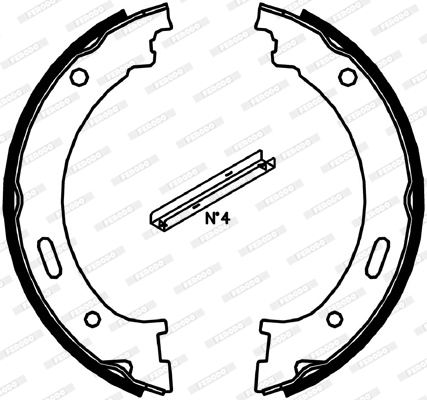 Brake Shoe Set, parking brake - FSB4058 FERODO