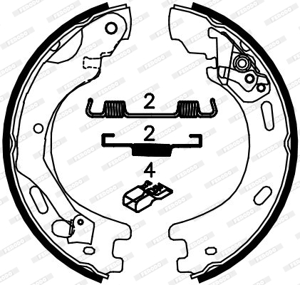 Brake Shoe Set, parking brake - FSB4062 FERODO