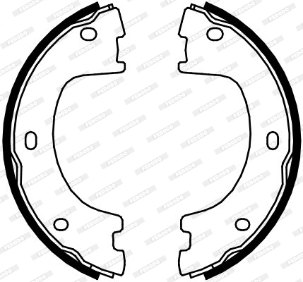 Brake Shoe Set, parking brake - FSB4103 FERODO