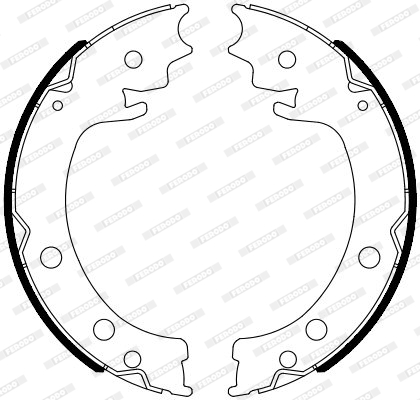 Brake Shoe Set, parking brake - FSB4116 FERODO