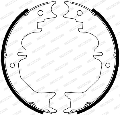 Brake Shoe Set, parking brake - FSB4120 FERODO