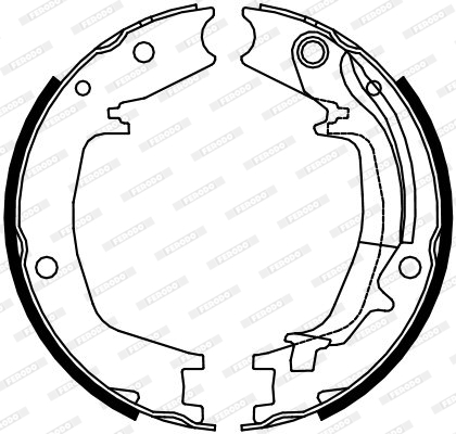 Brake Shoe Set, parking brake - FSB4131 FERODO