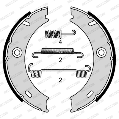 Brake Shoe Set, parking brake - FSB4190 FERODO