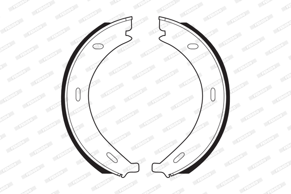 Brake Shoe Set, parking brake - FSB536 FERODO