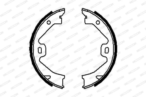 Brake Shoe Set, parking brake - FSB633 FERODO