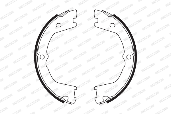 Brake Shoe Set, parking brake - FSB658 FERODO