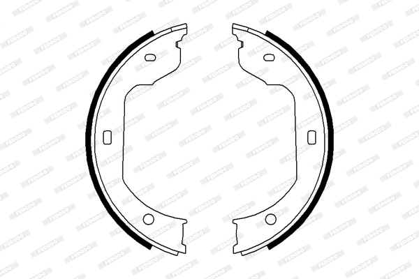Brake Shoe Set, parking brake - FSB668 FERODO