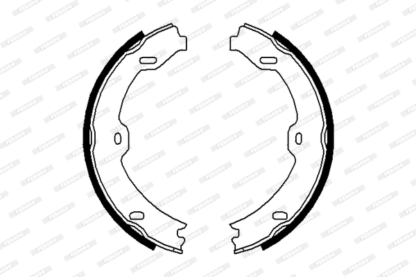 Brake Shoe Set, parking brake - FSB669 FERODO