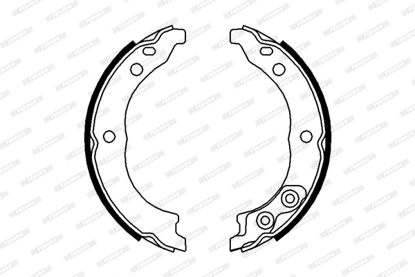 Brake Shoe Set, parking brake - FSB680 FERODO
