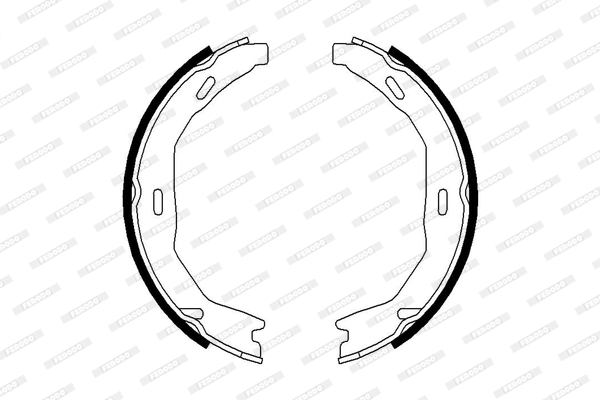 Brake Shoe Set, parking brake - FSB690 FERODO