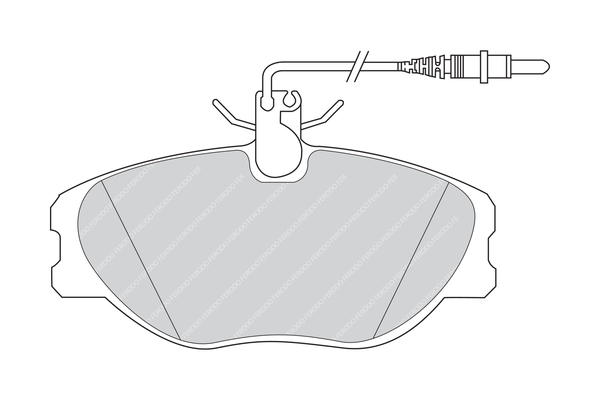 Brake Pad Set, disc brake - FVR1000 FERODO