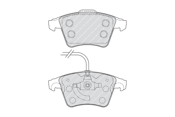 Brake Pad Set, disc brake - FVR1642 FERODO