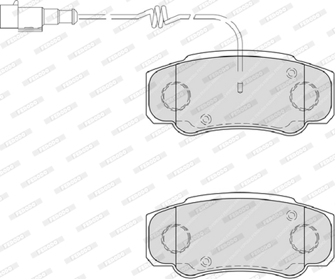 Brake Pad Set, disc brake - FVR4054 FERODO