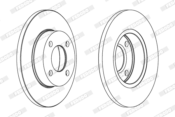 Brake Disc - DDF048 FERODO