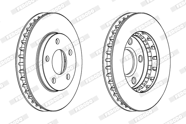 Brake Disc - DDF1030 FERODO