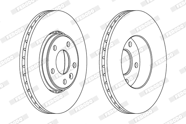 Brake Disc - DDF1204C-1 FERODO