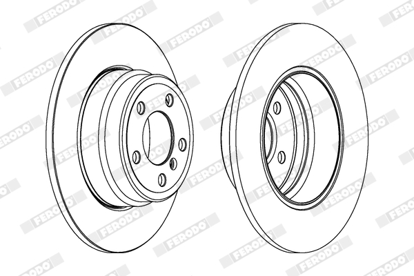 Brake Disc - DDF1255C-1 FERODO