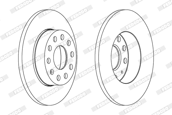Brake Disc - DDF1276C FERODO
