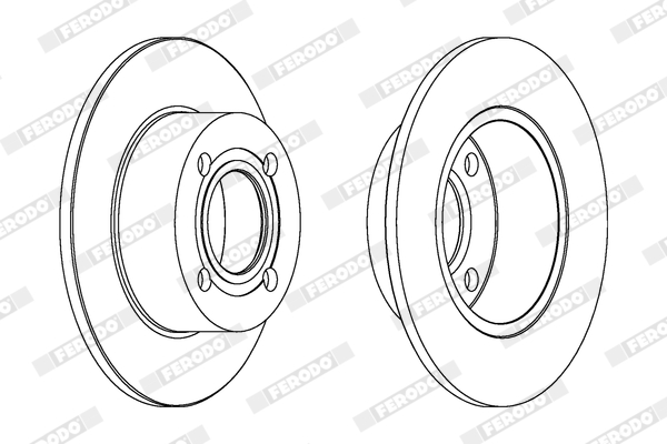 Brake Disc - DDF128C FERODO