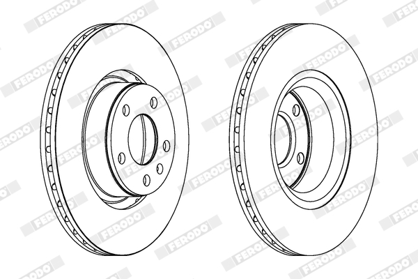 Brake Disc - DDF1291C FERODO