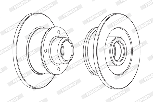 Brake Disc - DDF137C-1 FERODO