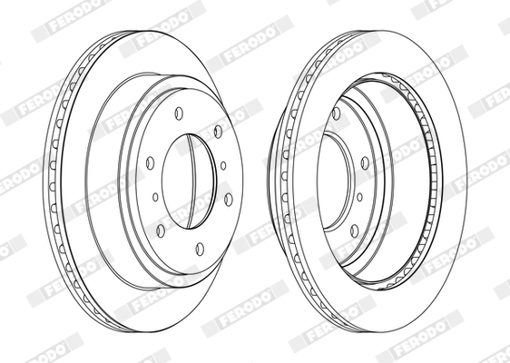 Brake Disc - DDF1385C FERODO