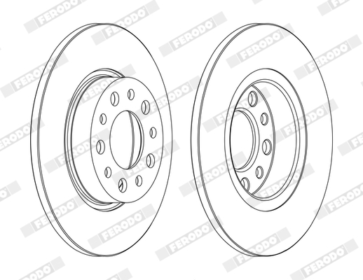 Brake Disc - DDF1450C FERODO