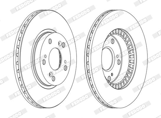 Brake Disc - DDF1496C FERODO
