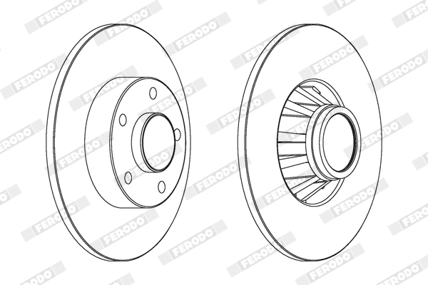 Brake Disc - DDF1498C-1 FERODO