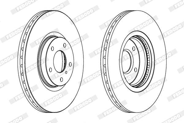 Brake Disc - DDF1505C-1 FERODO