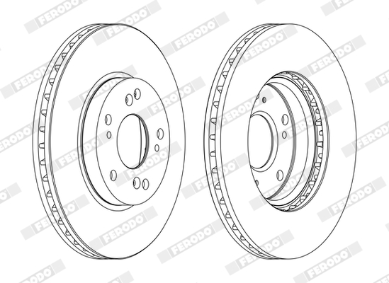 Brake Disc - DDF1557C FERODO