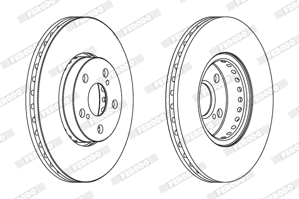 Brake Disc - DDF1575C FERODO