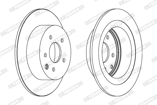 Brake Disc - DDF1590C FERODO