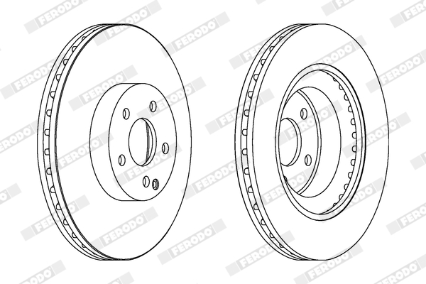 Brake Disc - DDF1595C-1 FERODO