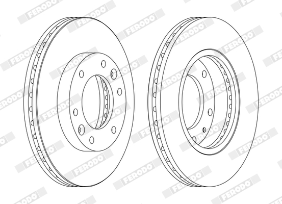 Brake Disc - DDF1612C FERODO
