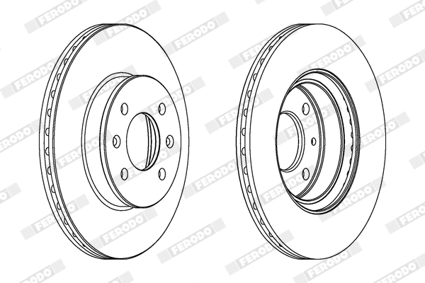 Brake Disc - DDF1636C FERODO