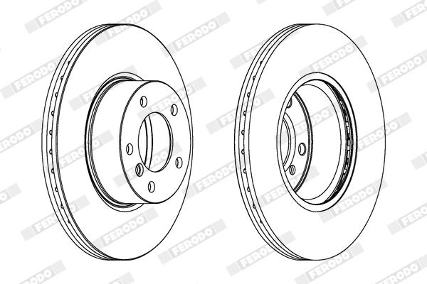 Brake Disc - DDF1801C-1 FERODO
