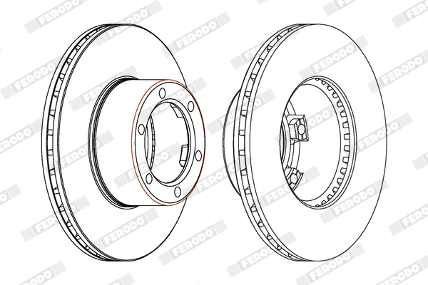 Brake Disc - DDF1702C-1 FERODO