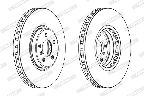 Brake Disc - DDF137C-1 FERODO